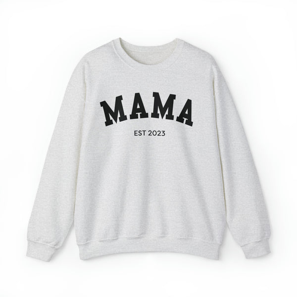 Mama Est. 2023 Varsity Sweatshirt, Black