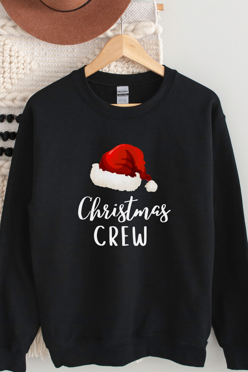Santa Hat Christmas Crew Sweatshirt